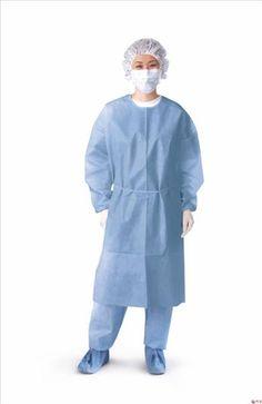 Amd-Ritmed Disposable Fluid-Repellant Isolation Gown, Blue, Size XL - A69955 - 100 Each