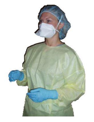 Amd-Ritmed Disposable Fluid-Repellant Isolation Gown, Sms, Yellow, 100 per Case - A69979 - 10 Each