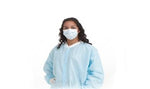 Amd-Ritmed Disposable Snap-Front Lab Coat with Snap Front, Knit Cuffs and Collar, No Pockets, White, Size 7XL - DMAA8049
