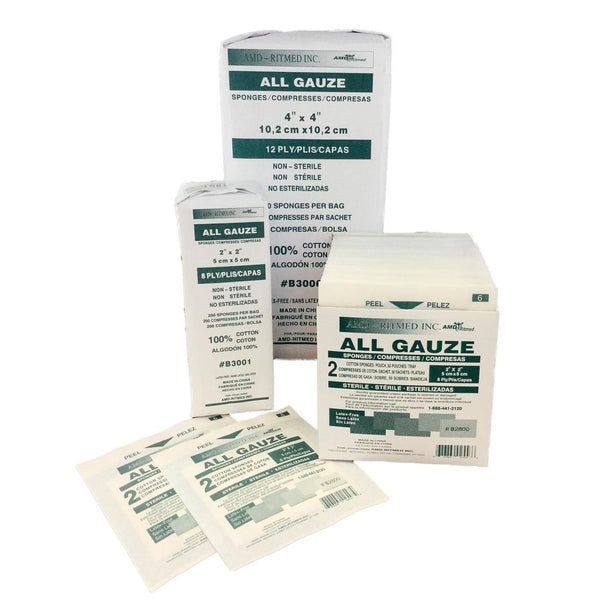 AMD-RITMED INC General-Use Gauze Sponges B4120 1200 Each - MDL-DMAB4120
