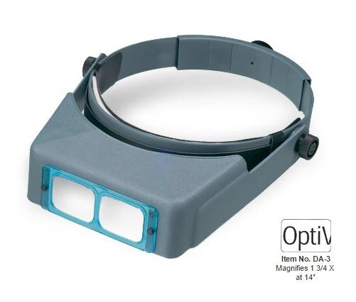 Donegan Optical LX Headband OptiVISOR Magnifier with 13" Focal Length and 1.75x Magnification - DA-3 - 1 Each