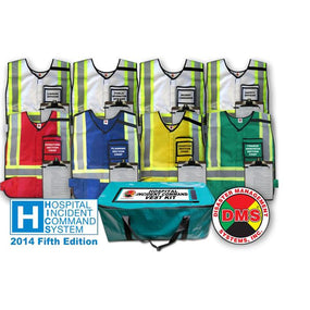 8 Position HICS 2014 Command Vest Kit for Small Hospitals - DMS 05371D - 1 Each - MDL-DNSDMS05371D