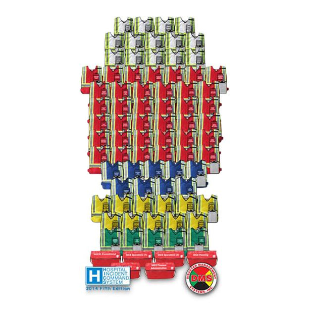 DISASTER MANAGEMENT SYSTEMS, INC. 76 Position HICS 2014 Command Vest Kit for Large Hospitals DMS 05372W 1 Each - MDL-DNSDMS05372W