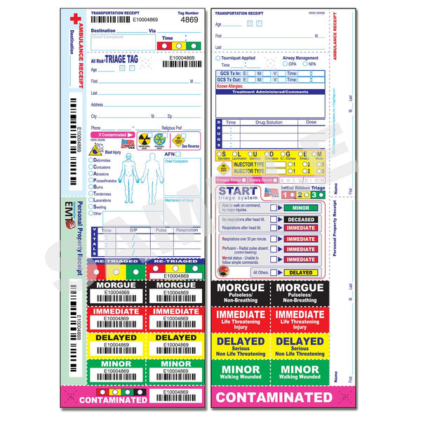 Low Risk Tag Disaster Management Systems, Inc. All Risk® Triage Tags DMS 05420M - 5 ...