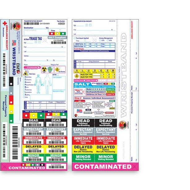 Disaster Management Systems, Inc. All Risk® Triage Tags DMS 05739 - 50.0 Each