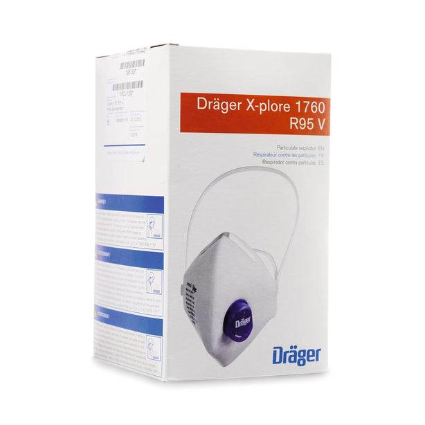 Draeger Medical X-plore 1760 R95 V Disposable Particulate Half Mask 3951326 - 15.0 Each