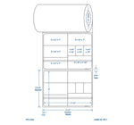 Centurion Labels: Direct Thermal Printer Label, 4-1/8" x 3", Black Bar 500/Roll, Inside Wind DTL1054 - 12.0 Roll