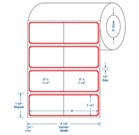 Centurion Centurion Red Border Labels DTL1099R 5000.0 Each-MDL-DTL1099R
