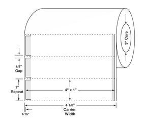 Centurion Centurion Quattro Rx Labels DTL1125PHS - 4.0 Roll