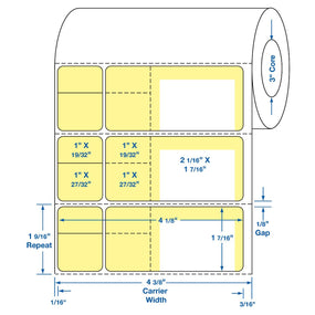 Centurion Labels: Direct Thermal Printer Label, 4-1/8