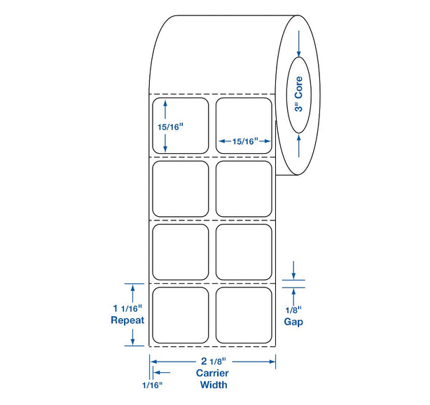 Centurion Blank Labels - DTL1291 - 6 Roll - MDL-DTL1291