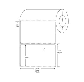 Centurion Blank Labels - DTL1323 - 8 Roll - MDL-DTL1323