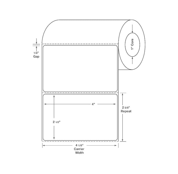 Centurion Blank Labels - DTL1323 - 8 Roll - MDL-DTL1323