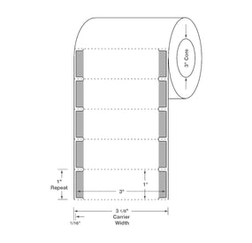 Centurion Centurion Quattro Rx Labels DTL134PHSO - 6.0 Roll