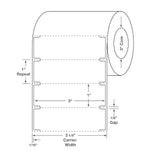 Centurion Centurion Labels with Notch and 3" Core DTL134 6.0 Roll-MDL-DTL134