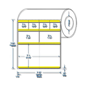 Centurion Centurion Yellow Border Labels DTL146Y - 12.0 Roll