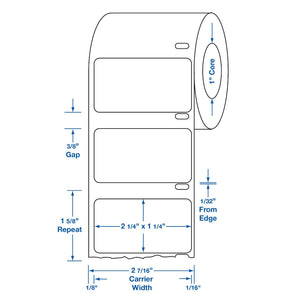 Centurion Blank Labels with Air Holes - DTL1511 - 16 Roll - MDL-DTL1511