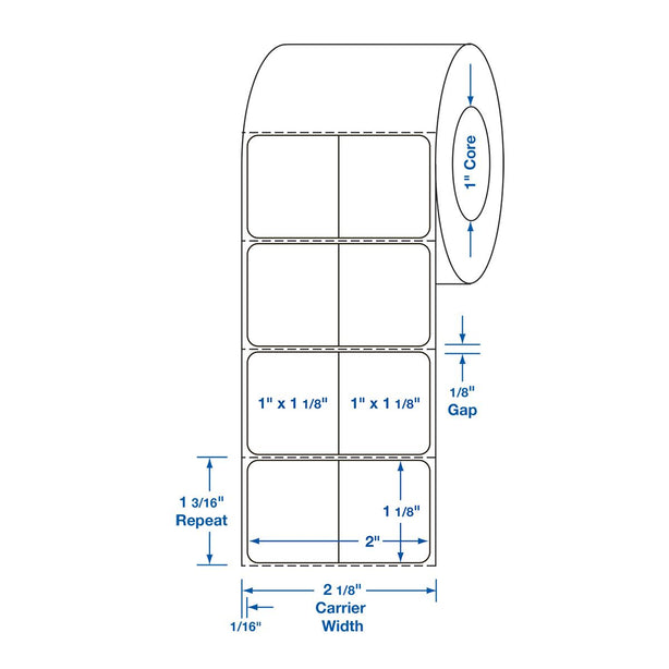 Centurion Blank Labels - DTL1520A - 4 Roll - MDL-DTL1520A