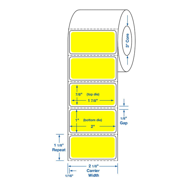 Centurion Centurion Yellow Labels DTL1533 - 4.0 Roll - MDL-DTL1533