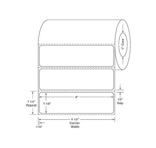 Centurion Labels with 1" Core - DTL1577 - 4 Roll - MDL-DTL1577