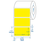 Centurion General LIS Direct Thermal Laboratory 2-1/4" X 1-1/4" Labels DTL1645Y - 12.0 Roll