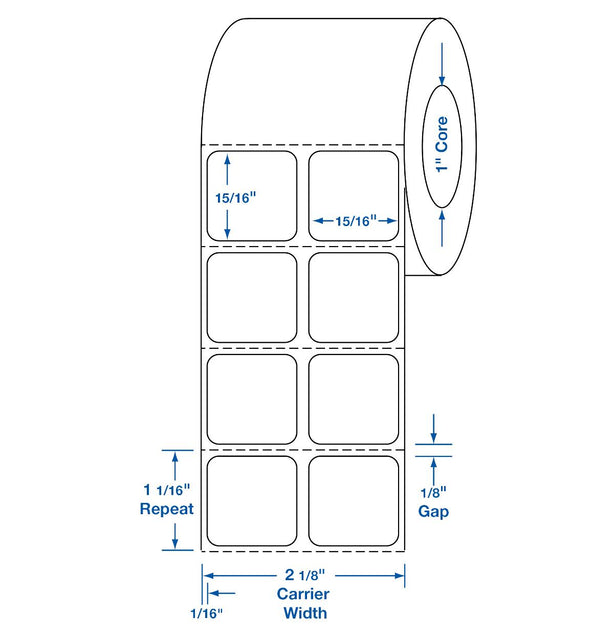 Centurion Labels with 1" Core - DTL1653 - 8 Roll - MDL-DTL1653