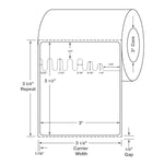Centurion Labels: Self-Shred Label, 3" x 3-1/2" (7.6 cm x 8.9 cm), 1200/Roll DTL1799 - 4.0 Roll
