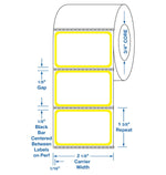 Centurion General LIS Direct Thermal Laboratory 2" x 1-1/4" Labels DTL1981AY - 36.0 Roll