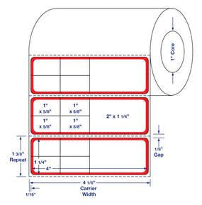 Centurion Centurion Red Border Labels DTL1993R 9.0 Roll-MDL-DTL1993R