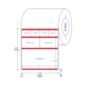 Centurion Cerner Direct Thermal Laboratory Labels DTL19A - 4.0 Roll