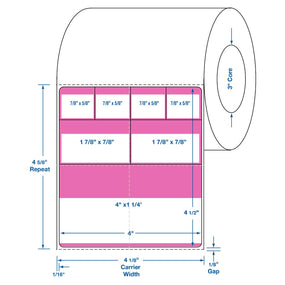 Centurion Cerner Direct Thermal Laboratory Labels DTL19HPB - 4.0 Roll