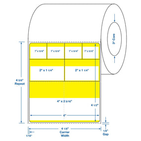 Centurion Cerner Direct Thermal Laboratory Labels - DTL19YEB