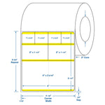 Centurion Cerner Direct Thermal Laboratory Labels DTL19Y - 4.0 Roll