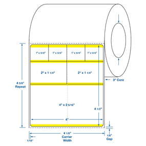 Centurion Cerner Direct Thermal Laboratory Labels DTL19Y - 4.0 Roll