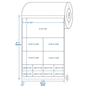 Centurion SMS Direct Thermal Laboratory Labels DTL1 - 4.0 Roll