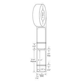 Centurion Labels: Direct Thermal Printer Label, 7/8