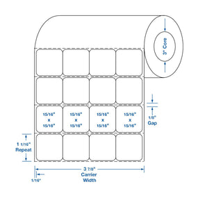 Centurion Freezer Adhesive Direct Thermal Laboratory Labels DTL2176 - 4.0 Roll