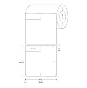 Centurion Blank Labels With Corner Cut Out - DTL2337 - 4 Roll - MDL-DTL2337