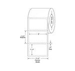 Centurion Labels: Direct Thermal Printer Label, 2" x 1-1/4" 350/Roll, Yellow Border - DTL2664YX