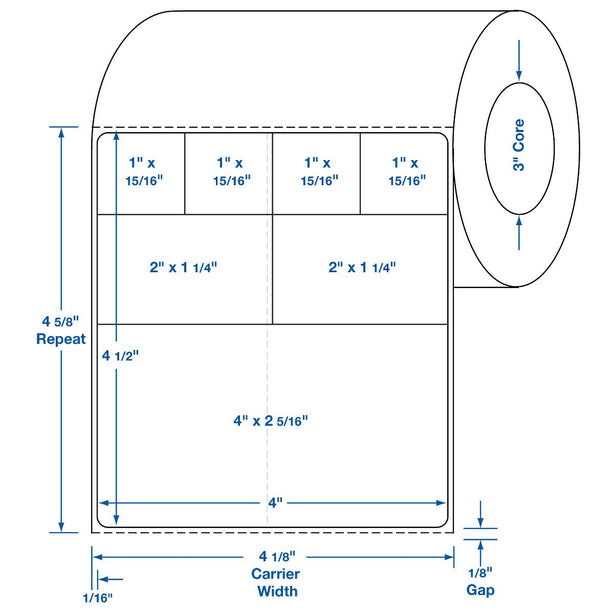 Thermal Labels - DTL282 - 4 Roll - MDL-DTL282
