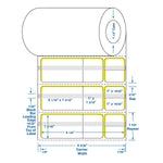 Centurion LIS Specimen Labels with Aliquots DTL2920Y - 4.0 Roll