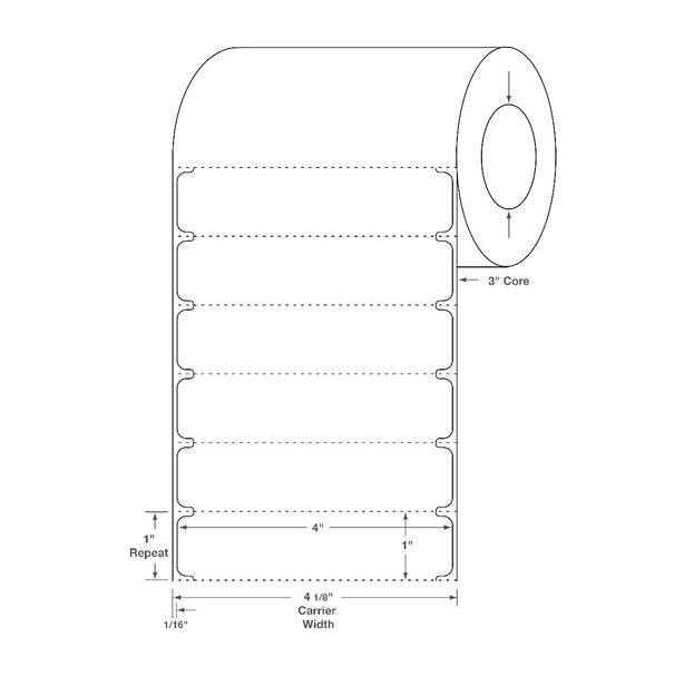 Centurion Blank Labels with Notch - DTL304 - 2 Roll - MDL-DTL304