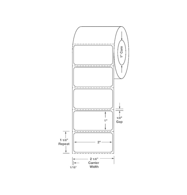 Centurion Labels with 1" Core - DTL3060 - 12 Roll - MDL-DTL3060