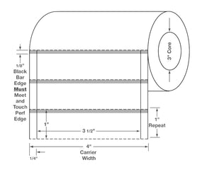 Centurion Centurion Quattro Rx Labels DTL3180PH - 4.0 Roll