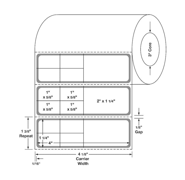 Centurion Centurion Red Border Labels DTL3313R 4.0 Roll-MDL-DTL3313R
