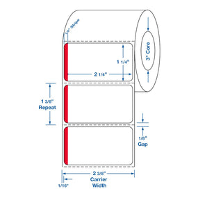 Centurion Freezer Adhesive Direct Thermal Laboratory Labels DTL3325RS - 6.0 Roll
