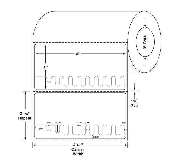 Shred Labels Centurion Centurion Self Shred Plus Labels DTL3542 - 4.0 Roll – RPS MedCare