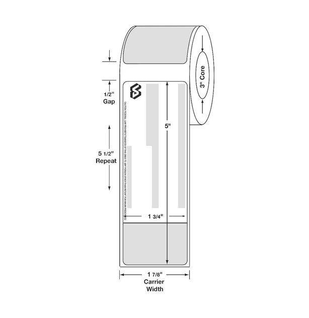 Optifill Pat Centric Labels - DTL3599 - 6 Roll - MDL-DTL3599