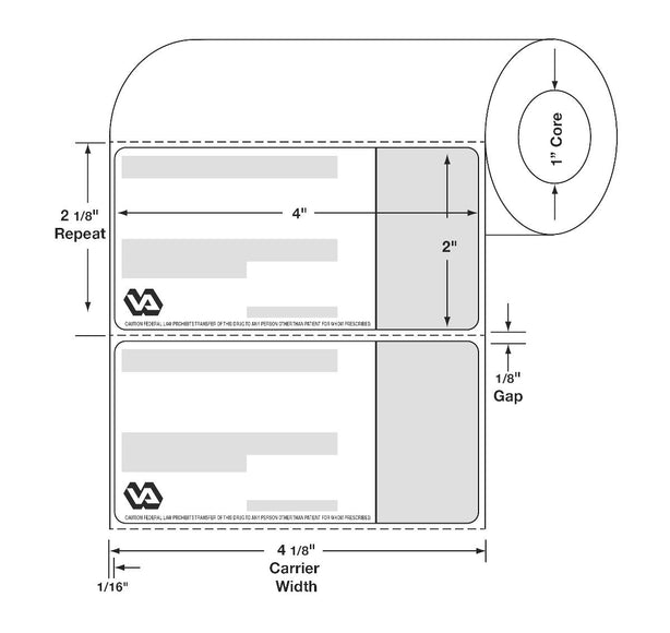Centurion Blank Labels - DTL3600 - 8 Roll - MDL-DTL3600