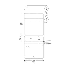 Centurion Centurion Quattro Rx Labels DTL3790PH - 4.0 Roll